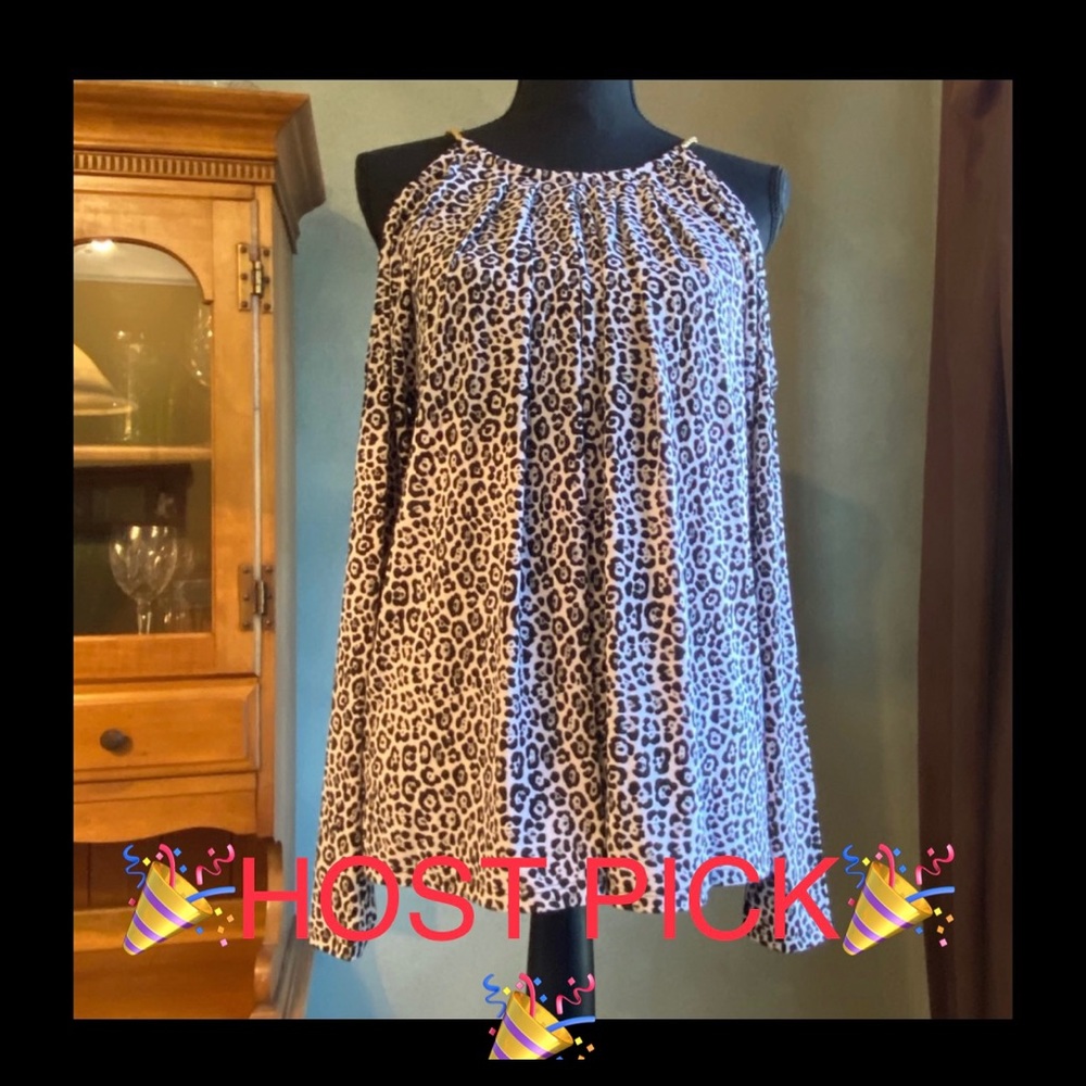 Michael Michael Kors long sleeve open shoulder Top